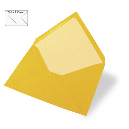 Enveloppe C6  uni  FSC Mix Credit  jaune soleil  156x110mm  90g / m²  5 pces