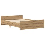 vidaXL Cadre de lit sans matelas chêne artisanal 140x190 cm