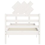 vidaXL Cadre de lit sans matelas blanc 90x200 cm bois massif