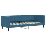 vidaXL Lit de jour avec lit gigogne et matelas bleu 80x200 cm velours