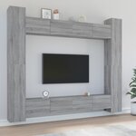 vidaXL Ensemble de meubles TV 8 Pièces Sonoma gris Bois d'ingénierie
