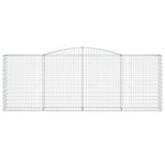 vidaXL Paniers à gabions arqués 6 Pièces 400x50x140/160 cm Fer galvanisé
