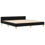 Lit vidaXL Noir 180x200 cm en tissu