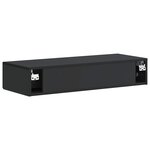 vidaXL Table d'appoint murale Noir 87 5 x 34 5 x 17 cm