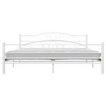 vidaXL Cadre de lit sans matelas blanc métal 180x200 cm