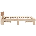 vidaXL Cadre de lit Marron 120 x 200 cm Bois massif en pin