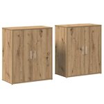 vidaXL Haut Armoire 2 Pièces chêne artisanal 60 x 31 x 70 cm