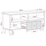 vidaXL Armoires de rangement avec tiroir Marron 100 x 33 5 x 46 cm