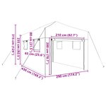 vidaXL Serre avec toit Vert 290 x 430 x 315 cm Acier