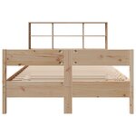 vidaXL Lit bibliothèque sans matelas 150x200 cm bois massif de pin
