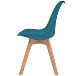 vidaXL Chaises à manger lot de 6 Turquoise Plastique