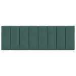 vidaXL Coussin de tête de lit vert foncé 140 cm velours