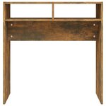 vidaXL Table console Chêne fumé 78x30x80 cm Bois d'ingénierie