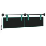 vidaXL Tête de lit suspendue Avec lumière LED Turquoise Velours