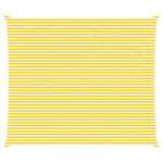 vidaXL Voile d'ombre Jaune et blanc 6 x 7 m 100   polyester Oxford