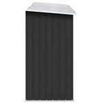 vidaXL Abri de stockage à bois Acier galvanisé 330x84x152cm Anthracite