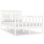 vidaXL Cadre de lit sans matelas blanc 120x190 cm bois massif