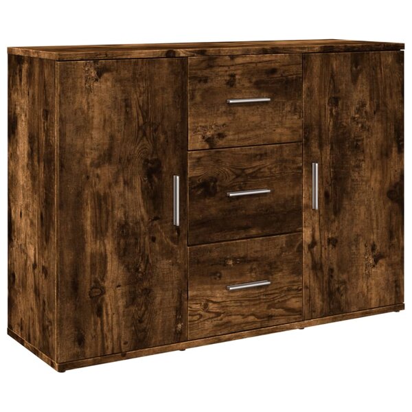 vidaXL Buffet chêne fumé 90 5x29 5x65 cm bois d'ingénierie