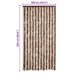 vidaXL Moustiquaire Beige et marron clair 100x220 cm Chenille