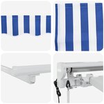 vidaXL Auvent rétractable électrique Bleu et Blanc 4 x 2 m