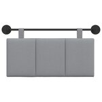 vidaXL Tête de lit suspendue Gris clair tissu