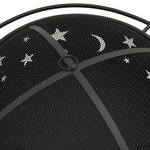 vidaXL Foyer avec tisonnier 76 cm XXL Acier