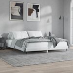 vidaXL Cadre de lit blanc brillant 160x200 cm bois d'ingénierie