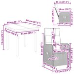 vidaXL Ensemble de Tables Basses 5 Pièces Noir et blanc crème