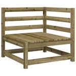 vidaXL Canapé de jardin 3 places bois de pin imprégné