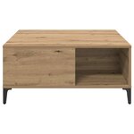 vidaXL Table basse Chêne artisanal 80 x 80 x 36 5 cm Bois d'ingénierie