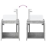 vidaXL Vanité de lavabo mural Gris béton 53 x 35 x 63 cm