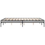 vidaXL Cadre de lit sonoma gris 120x200 cm bois d'ingénierie et métal