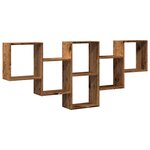 vidaXL Étagère murale vieux bois 159x18x66 cm bois d'ingénierie