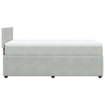 vidaXL Sommier à lattes de lit et matelas Gris clair 90x200 cm Velours