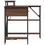 vidaXL Bureau Chêne brun 120 x 79 x 86 5 cm Bois d'ingénierie