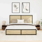 vidaXL Meuble de Chevet avec tiroir 2 Pièces Bois ancien 40 x 39 x 37 cm