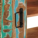 vidaXL Meuble sous-vasque de salle de bain Bois récupéré massif  fer