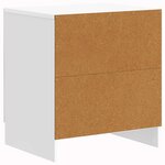 vidaXL Cabinet de chevet 2 Pièces Blanc brillant 43 x 34 5 x 47 cm