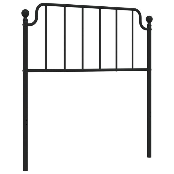 vidaXL Tête de lit métal noir 90 cm