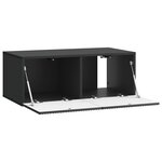 vidaXL Meuble TV mural Noir 78 5 x 41 x 30 cm Bois d'ingénierie
