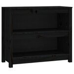 vidaXL Bibliothèque Noir 80x35x68 cm Bois de pin massif