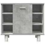 vidaXL Ensemble de meubles de salle de bain 3 Pièces gris béton