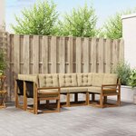 vidaXL Ensemble de canapés d'extérieur 6 Pièces Naturel et Beige