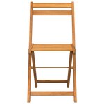 vidaXL Chaises de bistrot pliantes lot de 4 bois d'acacia solide