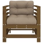 vidaXL Chaises de jardin avec coussins lot de 2 marron miel