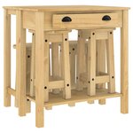 vidaXL Ensemble de bar 5 Pièces Bois de pin massif