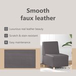 vidaXL Fauteuil Gris 55 x 74 x 82 cm Faux cuir