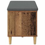 vidaXL Banc d'entrée avec coussin Bois ancien 80 x 38 x 46 cm