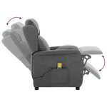 vidaXL Chaise de massage Gris clair 67.5 x 93.5 x 101.5 cm tissu