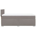 vidaXL Sommier à lattes de lit avec matelas Taupe 100x200 cm Tissu